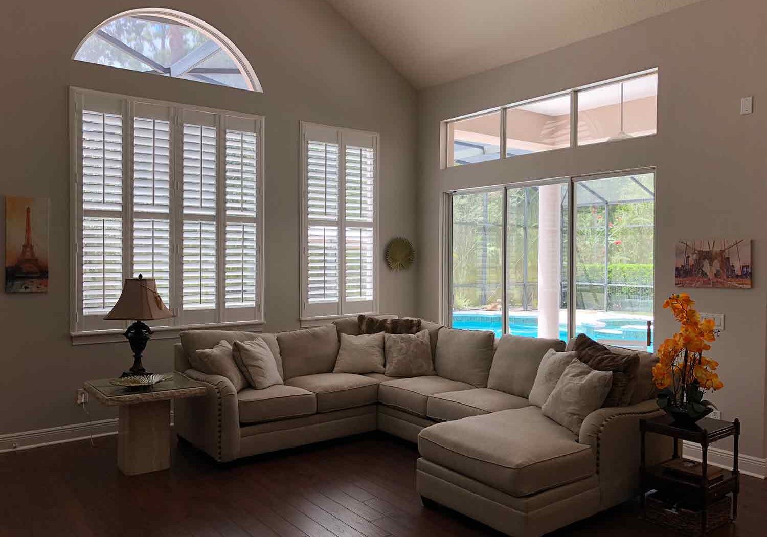 Mirasol Composite Shutters in a big living room